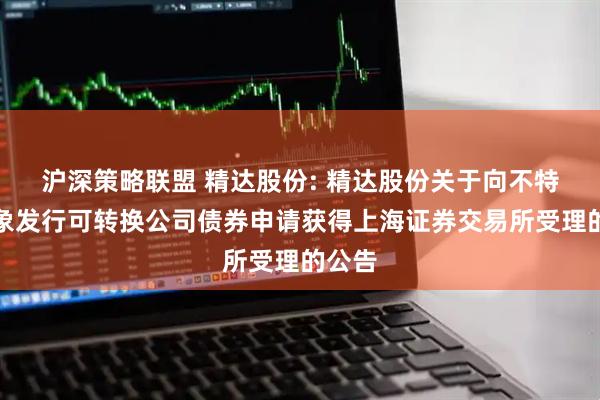 沪深策略联盟 精达股份: 精达股份关于向不特定对象发行可转换公司债券申请获得上海证券交易所受理的公告