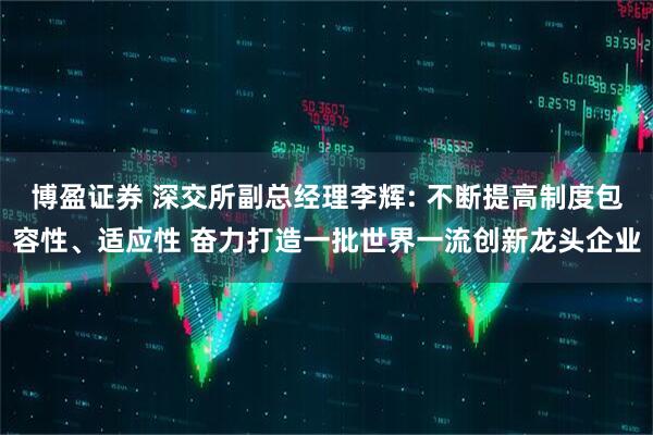 博盈证券 深交所副总经理李辉: 不断提高制度包容性、适应性 奋力打造一批世界一流创新龙头企业